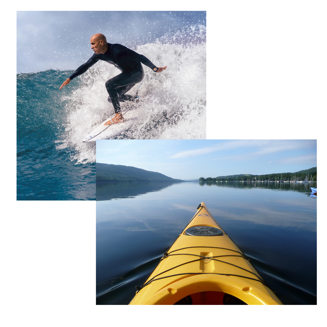 Kayaking and Surfing