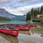 Beautiful view of canoe and nature