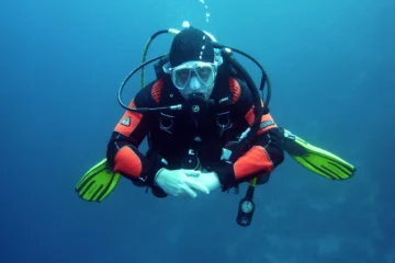Man Diving underwater