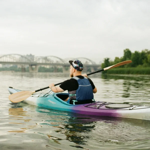 Man kayaking on the river