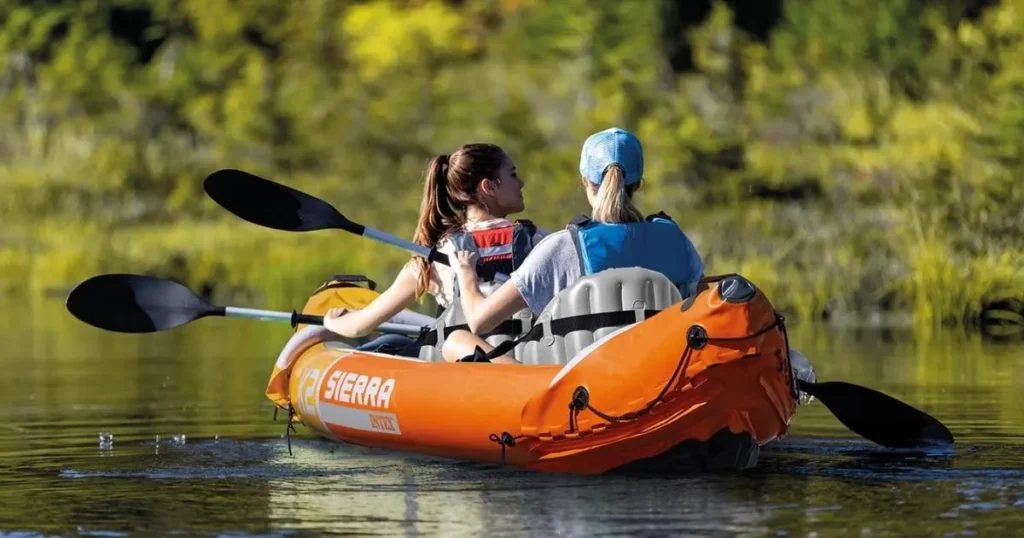 Inflatable kayaks for rivers